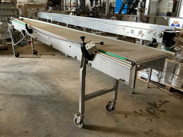 Verrijdbare rvs transportband - afbeelding 1 van  4