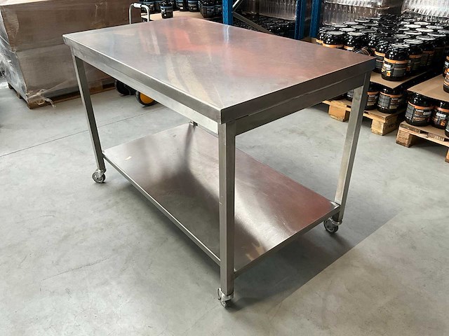 Verrijdbare rvs werktafel - afbeelding 3 van  3