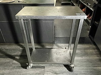 Verrijdbare rvs werktafel - afbeelding 1 van  1