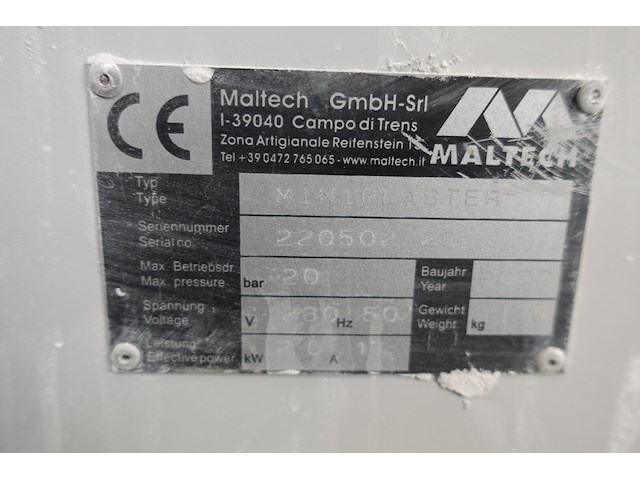 Verrijdbare spuitmachine maltech - afbeelding 11 van  13