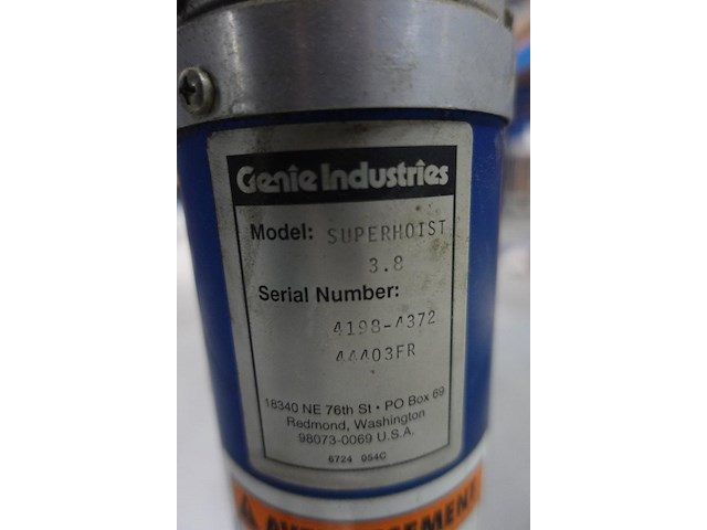 Verrijdbare telescopische materiaallift genie super hoist - afbeelding 7 van  7