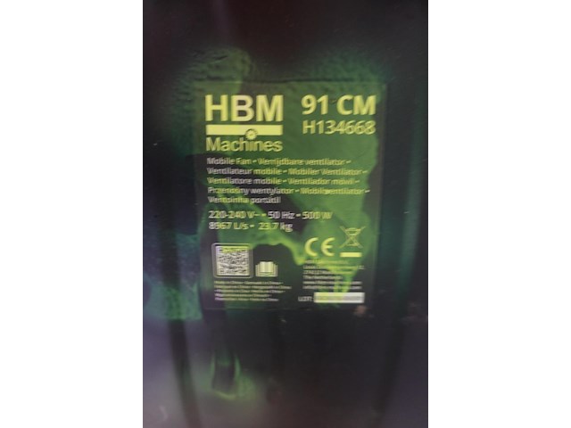 Verrijdbare ventilator hbm - afbeelding 2 van  4