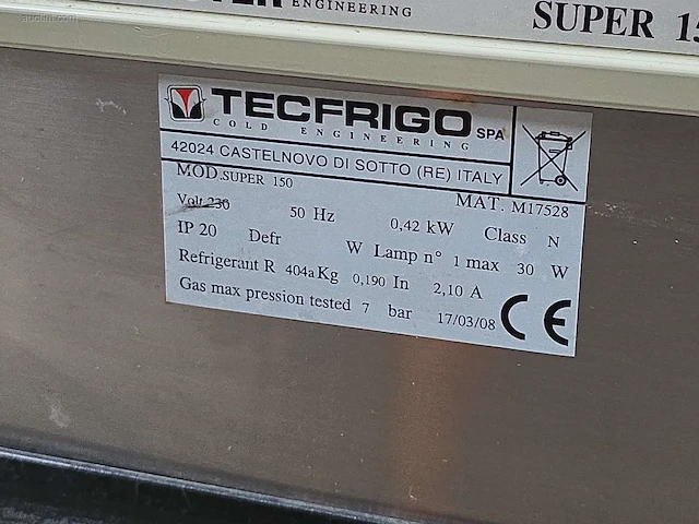 Verrijdbare vitrinekoeltoog coldmaster super 150 - afbeelding 3 van  5