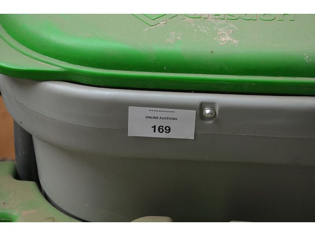 Verrijdbare vuilbak groen-grijs glasdon space-liner - afbeelding 5 van  6