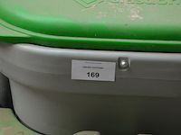 Verrijdbare vuilbak groen-grijs glasdon space-liner - afbeelding 5 van  6