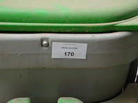 Verrijdbare vuilbak groen-grijs glasdon space-liner - afbeelding 5 van  8