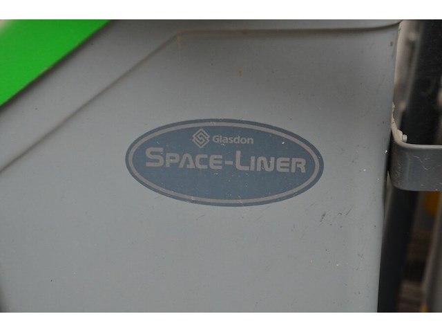 Verrijdbare vuilbak groen-grijs glasdon space-liner - afbeelding 6 van  8