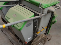 Verrijdbare vuilbak groen-grijs glasdon space-liner - afbeelding 7 van  8