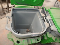 Verrijdbare vuilbak groen-grijs glasdon space-liner - afbeelding 8 van  8