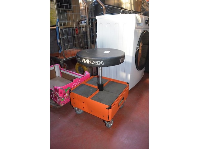 Verrijdbare werkplaatskruk tool mania met 3 laden - afbeelding 2 van  4