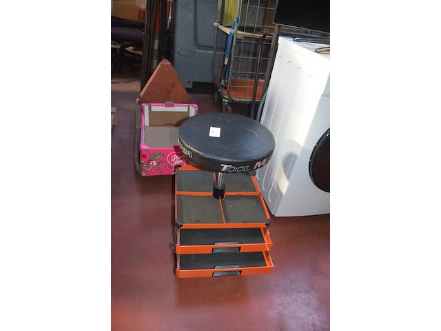 Verrijdbare werkplaatskruk tool mania met 3 laden - afbeelding 4 van  4