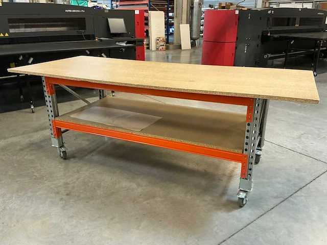 Verrijdbare werktafel (2x) - afbeelding 1 van  4