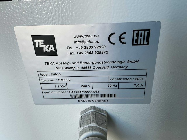 Verrijdbare werktafel met afzuigsysteem - afbeelding 6 van  6