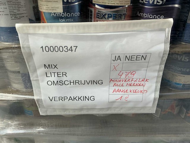 Verschillende merken pallet muurverf - afbeelding 2 van  3