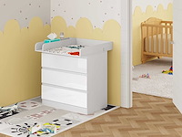 Verschoontafel + ladekast met 3 lades, baby-verschoonkastset - afbeelding 1 van  5