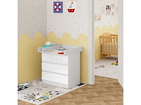 Verschoontafel + ladekast met 3 lades, baby-verschoonkastset - afbeelding 7 van  11