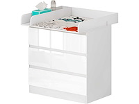 Verschoontafel + ladekast met 3 lades, baby-verschoonkastset - afbeelding 2 van  5