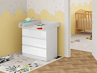 Verschoontafel + ladekast met 3 lades, baby-verschoonkastset