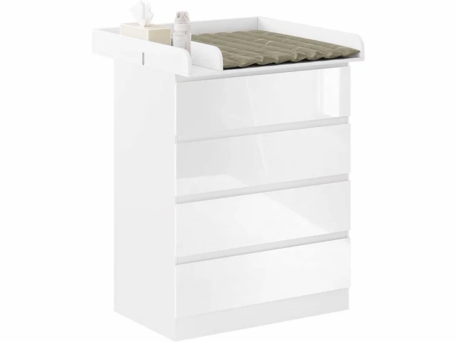 Verschoontafel, verschoonde ladekast met 4 lades, babyladekast + verschoontafel - afbeelding 2 van  9