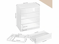 Verschoontafel, verschoonde ladekast met 4 lades, babyladekast + verschoontafel - afbeelding 4 van  9