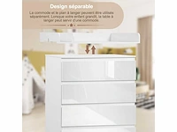 Verschoontafel, verschoonde ladekast met 4 lades, babyladekast + verschoontafel - afbeelding 6 van  9