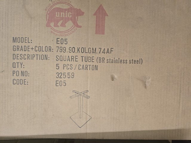 Vershillende onderdelen bistrotafel - afbeelding 2 van  8