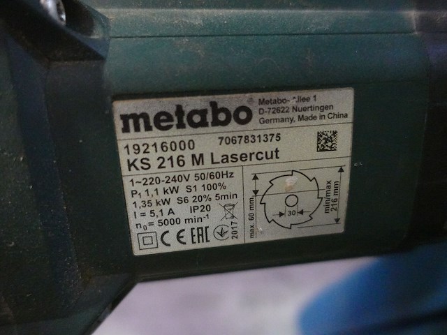 Verstekzaag metabo - afbeelding 3 van  3