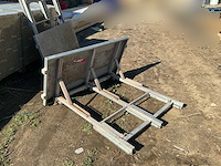 Verstelbaar daktransportframe met rollen voor dakwerken (2x) - afbeelding 4 van  6