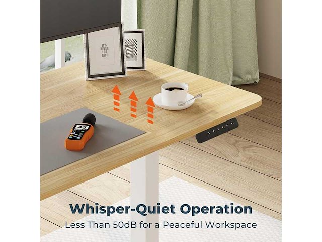 Verstelbaar elektrisch bureau - 120 x 60 cm - afbeelding 3 van  5