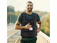 Verstelbaar zwaargewicht vest zwaard vest maximaal 20 kg verneembare gewichten training bodybuilding oefening boksen oxford zwart