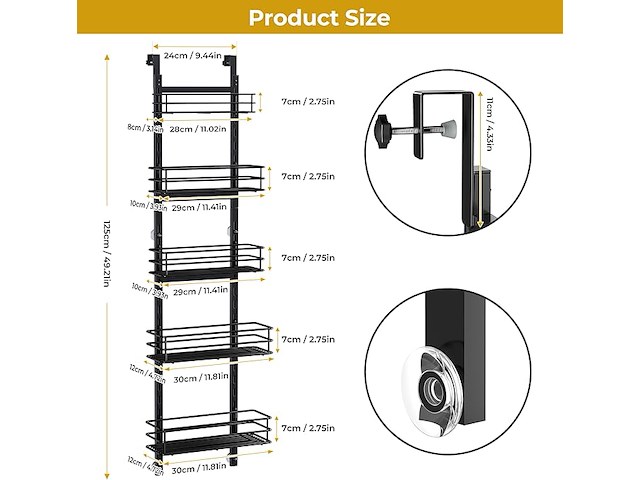 Verstelbare 5-traps voorraadkamerorganizer - afbeelding 2 van  4