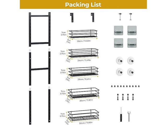 Verstelbare 5-traps voorraadkamerorganizer - afbeelding 4 van  4