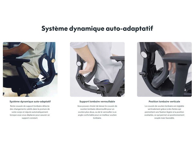 Verstelbare ergonomische stoel met gespleten lendensteun - afbeelding 11 van  13