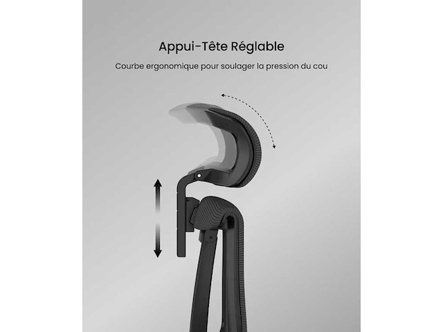 Verstelbare ergonomische stoel met gespleten lendensteun - afbeelding 5 van  13