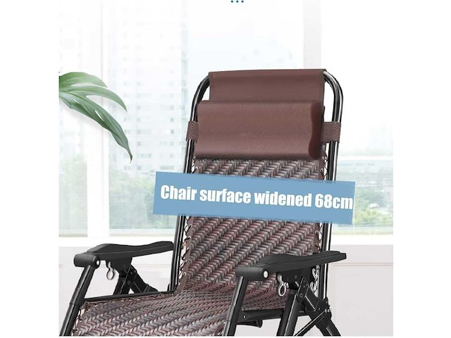 Verstelbare fauteuil met kussen en bekerhouders - afbeelding 7 van  7