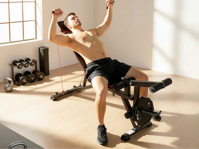 Verstelbare gewichtsbank tot 420 kg 3-in-1 - afbeelding 1 van  5