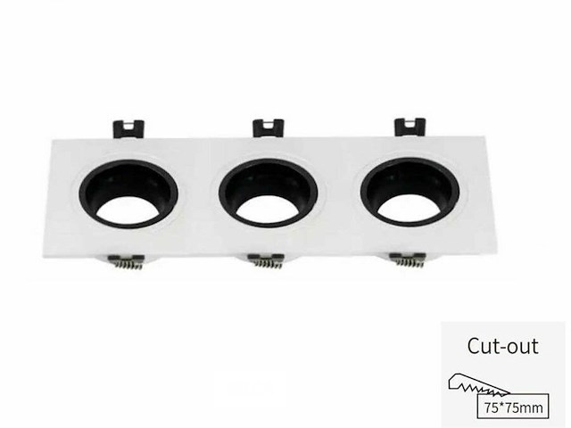 Verstelbare inbouwspot (ep-3) – gu10 fitting – wit/zwart (x20) - afbeelding 3 van  6