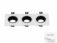 Verstelbare inbouwspot (ep-3) – gu10 fitting – wit/zwart (x20) - afbeelding 3 van  6