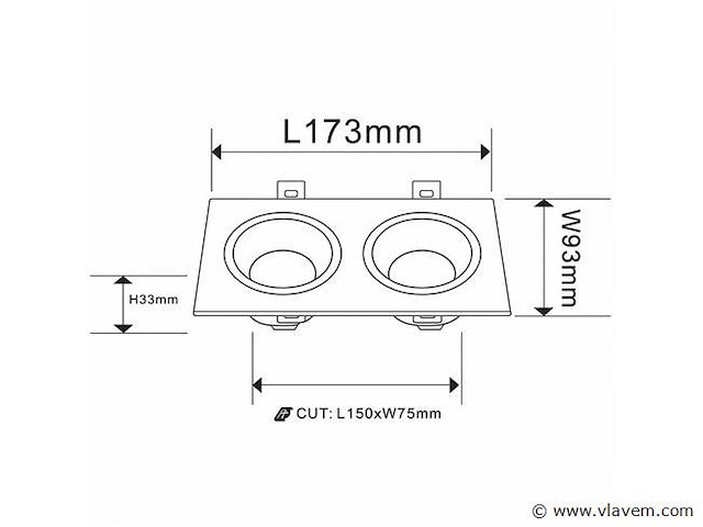 Verstelbare inbouwspot (ep.2) . gu10 fitting . zwart (x20) - afbeelding 4 van  5