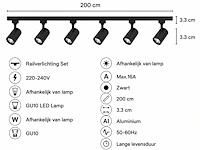 Verstelbare led railspot (horoz) – inclusief 6 x gu10 railspots (2 stuks) - afbeelding 5 van  5