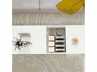 Verstelbare salontafel, metalen rails, spaanplaat, glijmiddelen, witte - afbeelding 4 van  5
