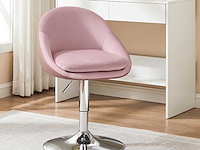 Verstelbare stoel, kaptafelstoel, draaibare bureaustoel (x2) - afbeelding 1 van  7