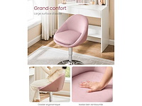 Verstelbare stoel, kaptafelstoel, draaibare bureaustoel (x2) - afbeelding 4 van  7