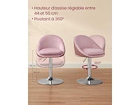 Verstelbare stoel, kaptafelstoel, draaibare bureaustoel (x2) - afbeelding 6 van  7