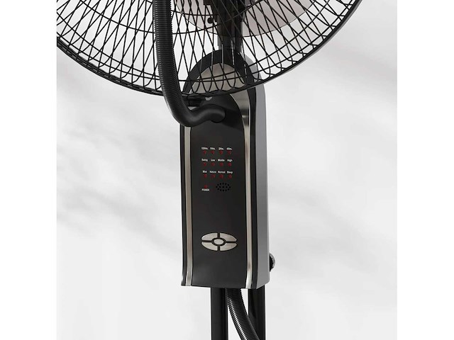 Verstelbare vernevelventilator 3 snelheden en 3 modi, 75° oscillatie, afstandsbediening, zwart - afbeelding 4 van  4