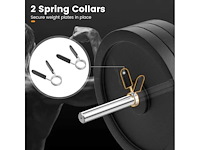 Versterkte open hex deadliftstang - zilver - afbeelding 4 van  8