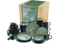 Vert fjord nordique, servies van 30 stuks, steengoed - afbeelding 2 van  8