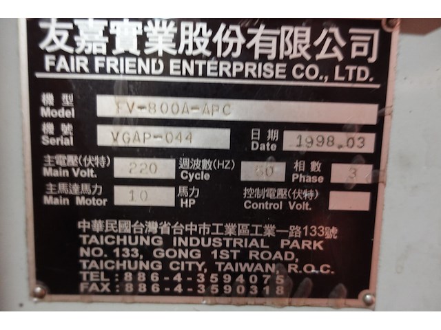 Verticaal cnc-bewerkingscentrum / freesmachine fair friend enterprise - afbeelding 19 van  19