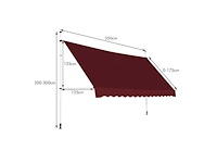 Verticale balkonluifel 350 cm, verstelbaar en uv-bestendig - afbeelding 2 van  3