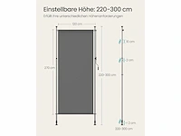 Verticale luifel, hoogte verstelbaar, 120 x (220-300) cm - afbeelding 4 van  5